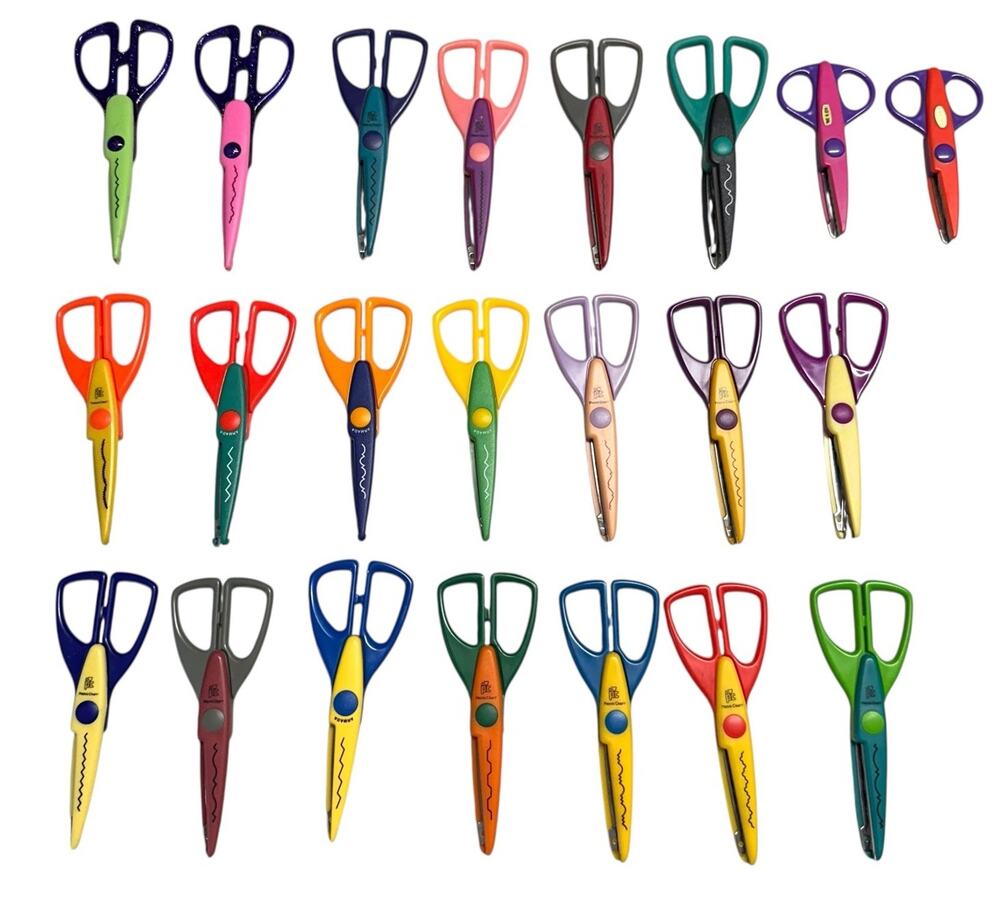 Crafting Scissors Paper Shapers Edgers Multi Patterns Arts Crafts Lot of 22